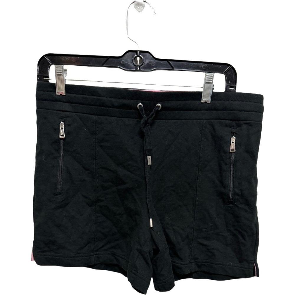Lauren Ralph Lauren Cotton Sweatpants Shorts Y2K Solid Black Small Lounge